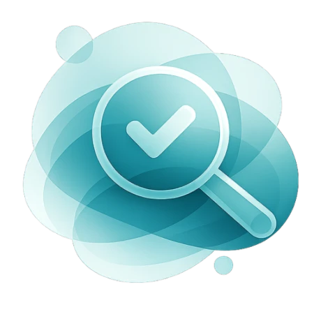 3D illustration of a verification checkmark inside a shield, rendered in teal and purple gradients with sparkles, representing cited answers that can be verified down to the exact page, paragraph, or minute in your sources