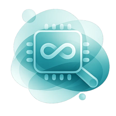 3D illustration of a brain chip with a heart symbol, rendered in soft purple and teal gradients with floating sparkles, representing persistent memory that remembers everything you upload unlike traditional LLMs that forget between sessions