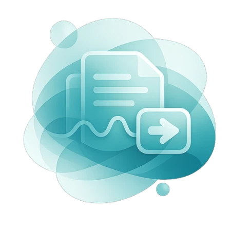 3D illustration of connected people icons forming a network, rendered in teal and purple gradients with ethereal glow, representing collaborative features to share collections and build knowledge together with teammates